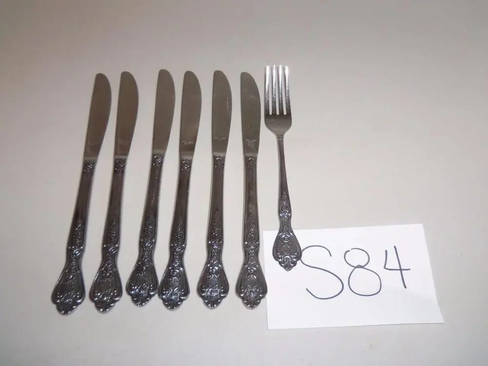 7 Normandy Stainless Japan Dinner Fork Modern Solid Knife Knives -0917S84